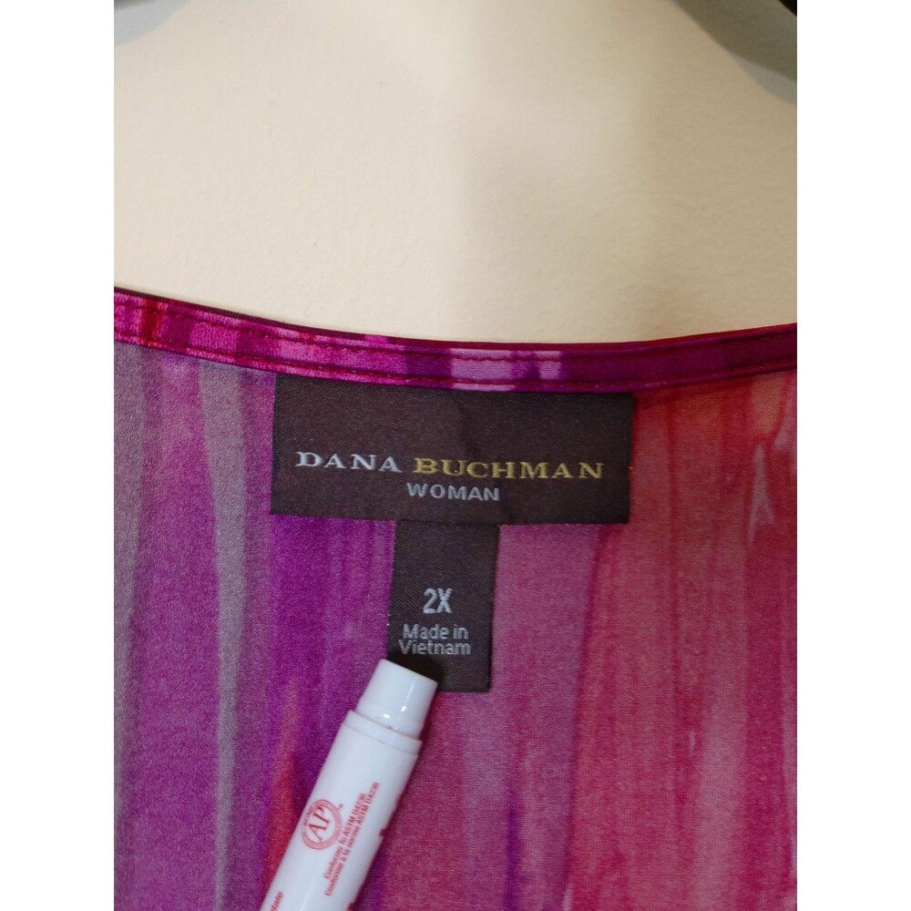 Dana Buchman Multi-Color Cowl Neck Sleeveless Blouse Top Size 2X - Picture 3 of 7